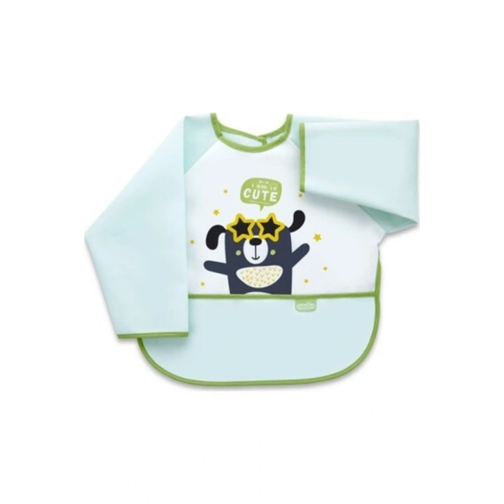 Babyjem Poli Muşamba Kollu Mama Önlüğü 034 Yeşil