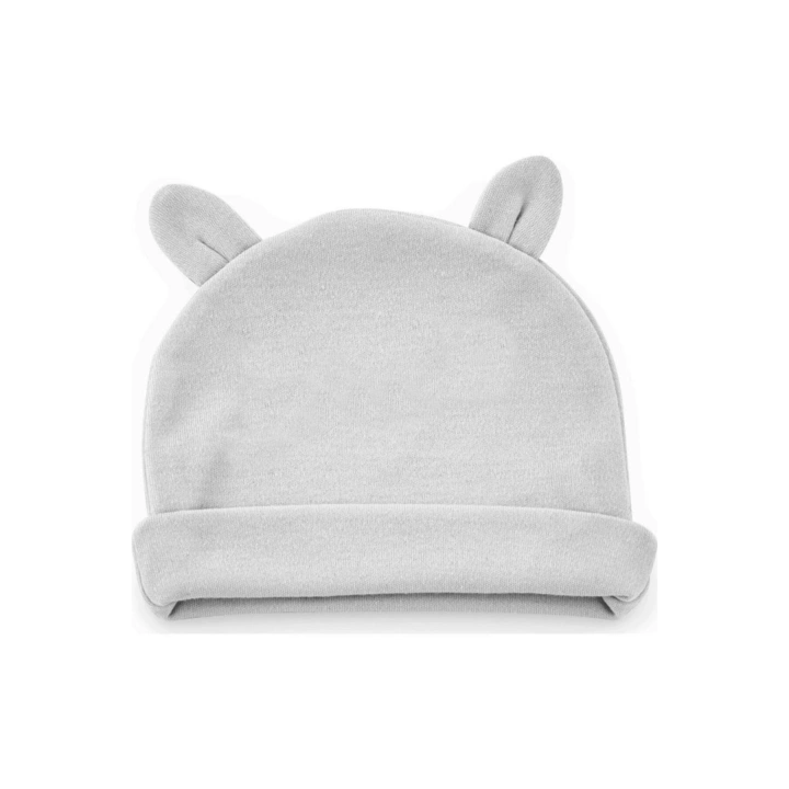 Babyjem Unisex Bebek Gri Yenidoğan Kulaklı Şapka