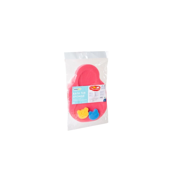 Babyjem Küvet Süngeri Banyo Süngeri  Kırmızı