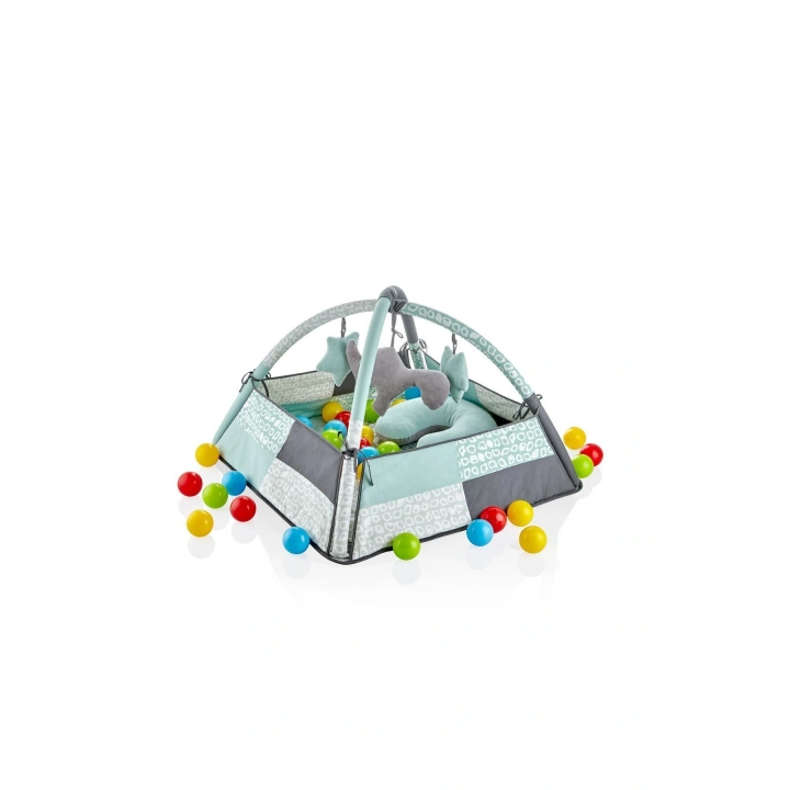Babyjem Oyuncaklı Toplu Oyun Aktivite Halısı Yeşil