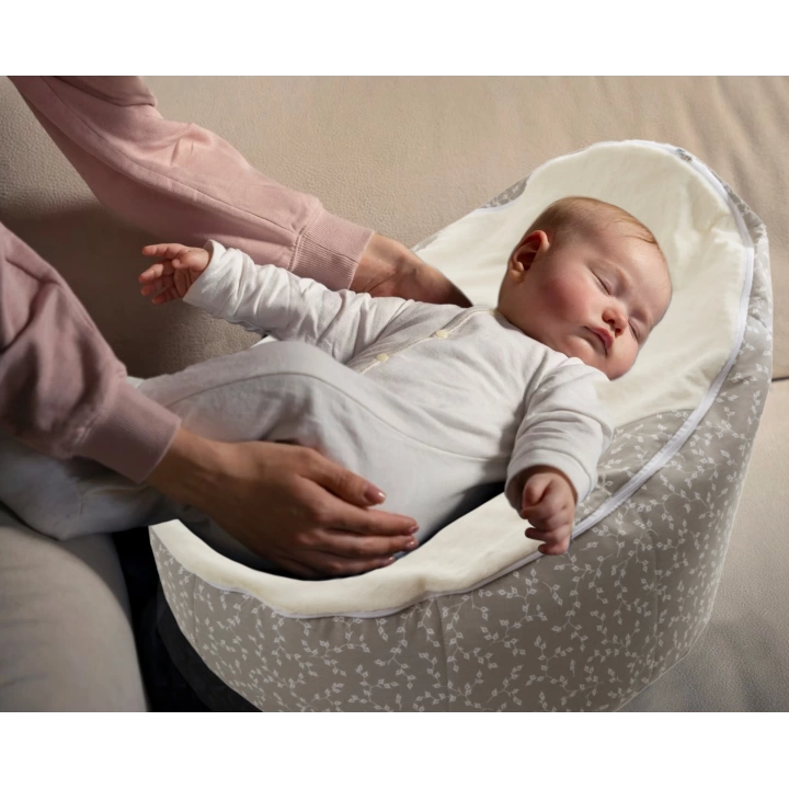 Babyjem Fasulye Yatak Gri Çiçek