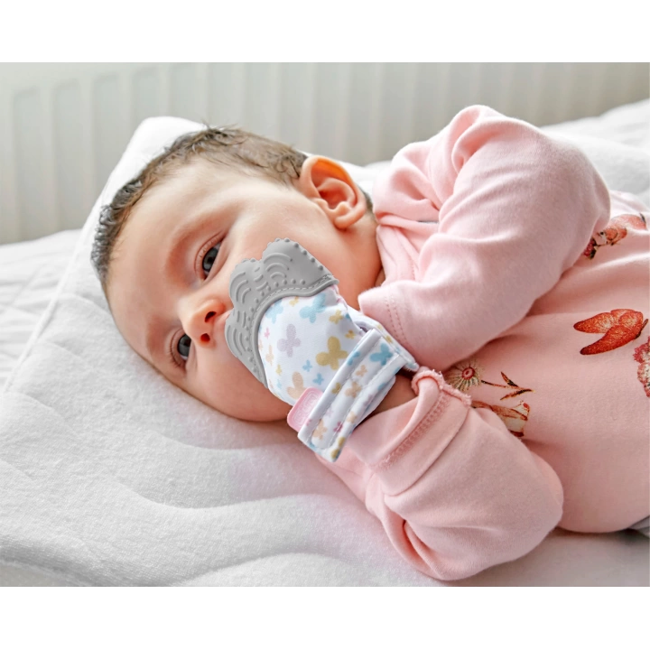 Babyjem Diş Kaşıyıcı Eldiven Gri