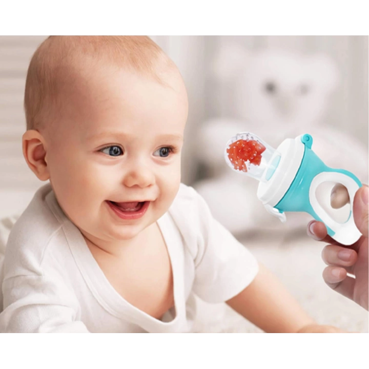 Babyjem Silikon Uçlu Meyve Sebze Emziği Mavi