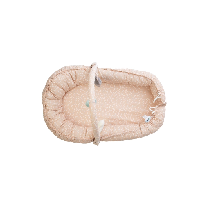 Babyjem Oyuncaklı Anne Baba Yatağı Somon Çiçek