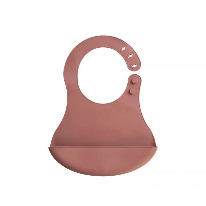 Babyjem Mini Silikon Önlük Mocha