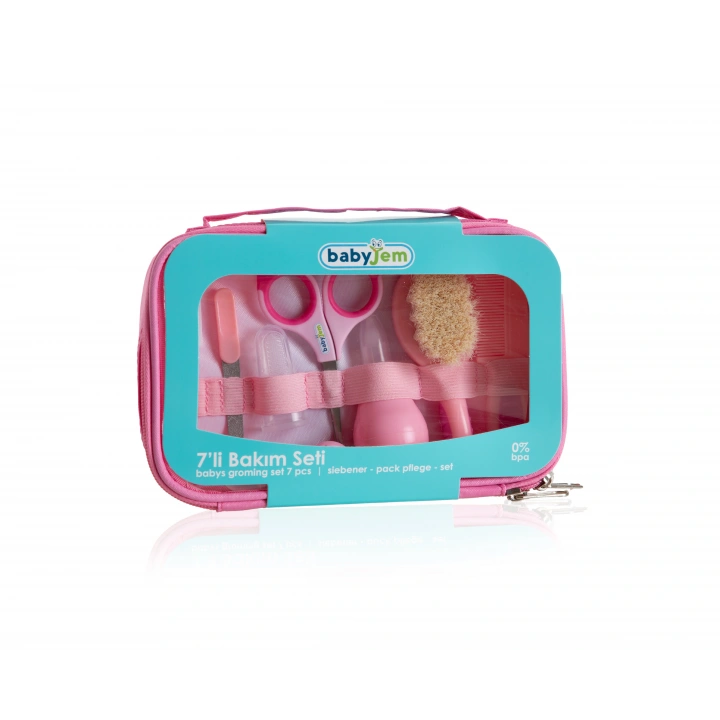 Babyjem Bebek Bakım Bakım Seti Pembe 7 Parça