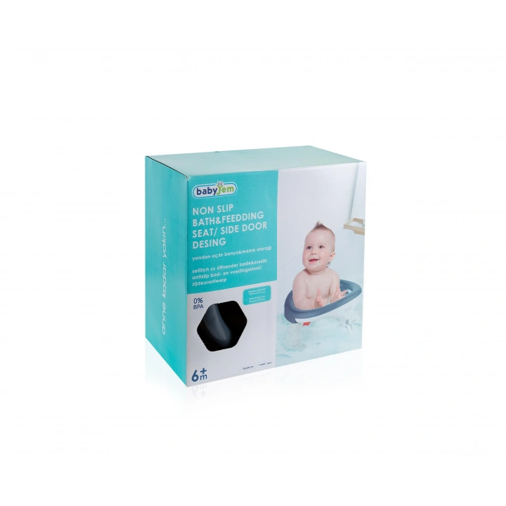 Babyjem Yandan Açılır Banyo Mama Oturağı Antrasit