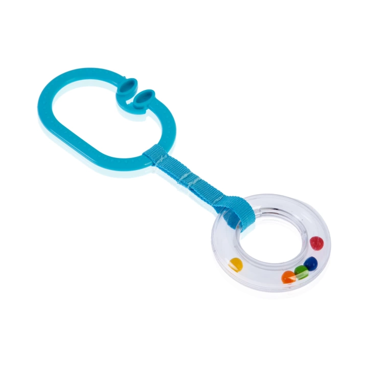 Babyjem Çıngıraklı Puset Halkası Mavi Oval
