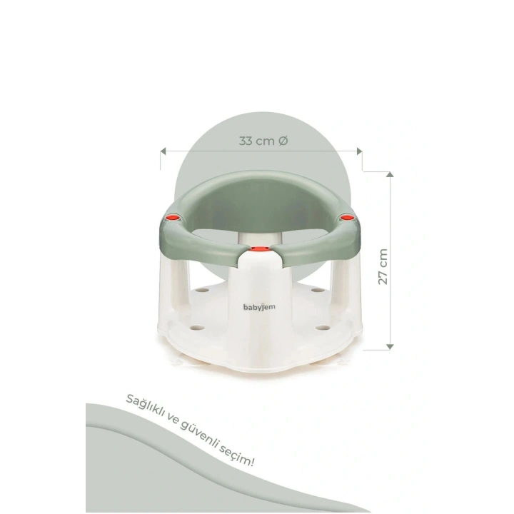 Babyjem Önden Açılır Banyo & Mama Oturağı Soft Yeşil