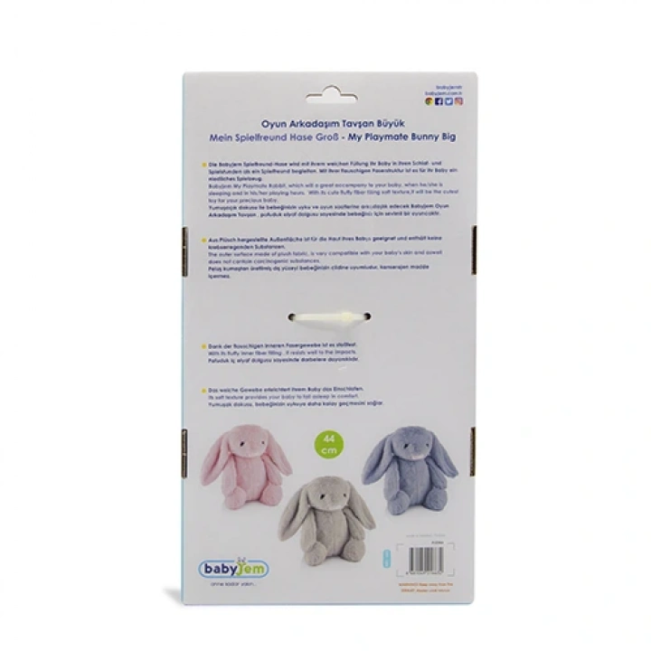 Babyjem Uyku Arkadaşım Soft Tavşan Pembe