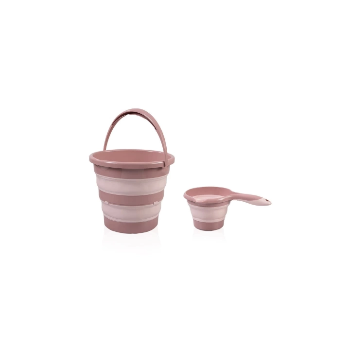 Babyjem Katlanır Banyo Küveti 3 Lü Set Somon
