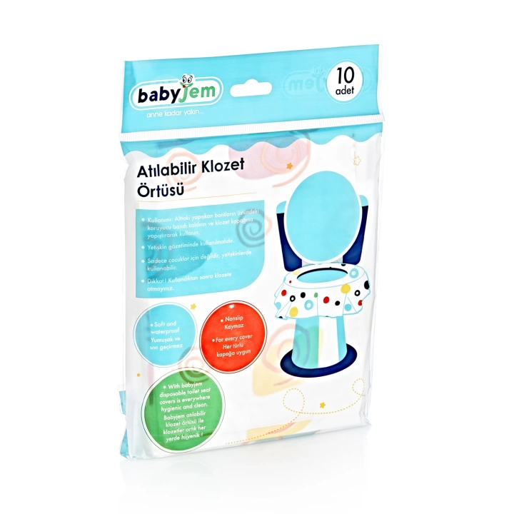 Babyjem Atılabilir Klozet Örtüsü 10 Adet