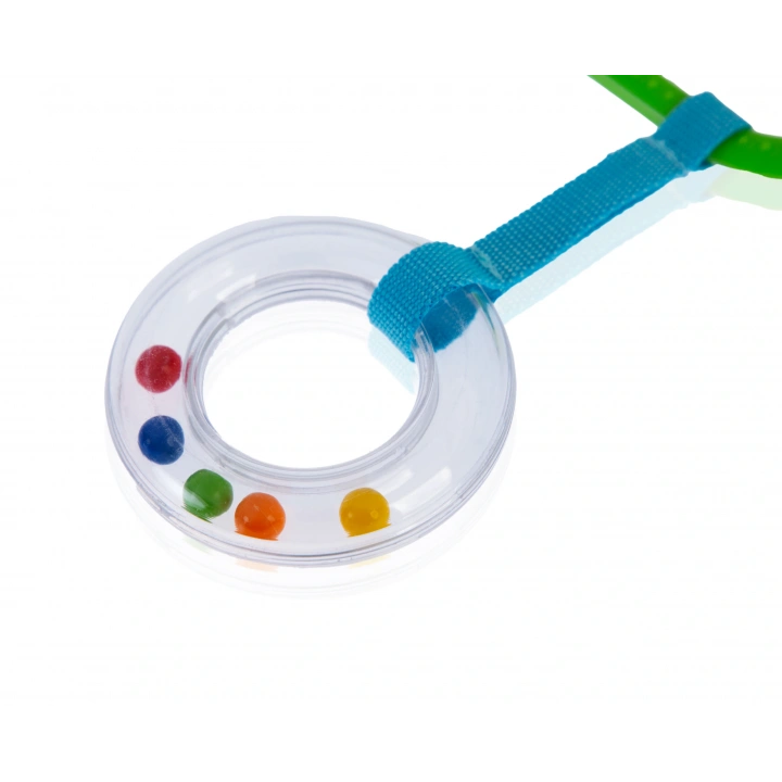 Babyjem Çıngıraklı Puset Halkası Yeşil Oval - Bebek Arabası Oyuncağı