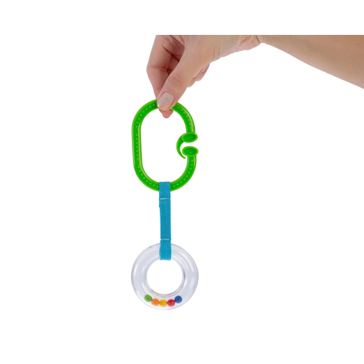 Babyjem Çıngıraklı Puset Halkası Yeşil Oval - Bebek Arabası Oyuncağı