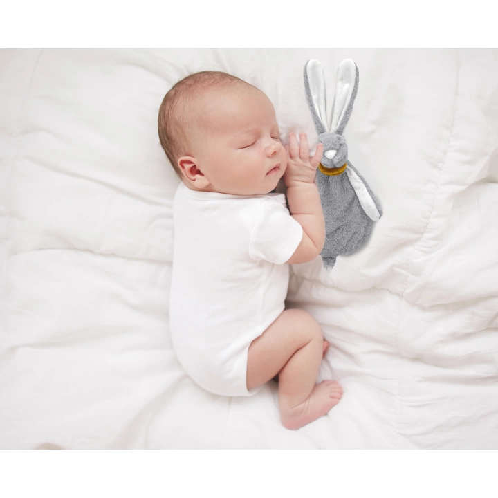 Babyjem Emzik Askılı Tavşan Uyku Arkadaşı Gri