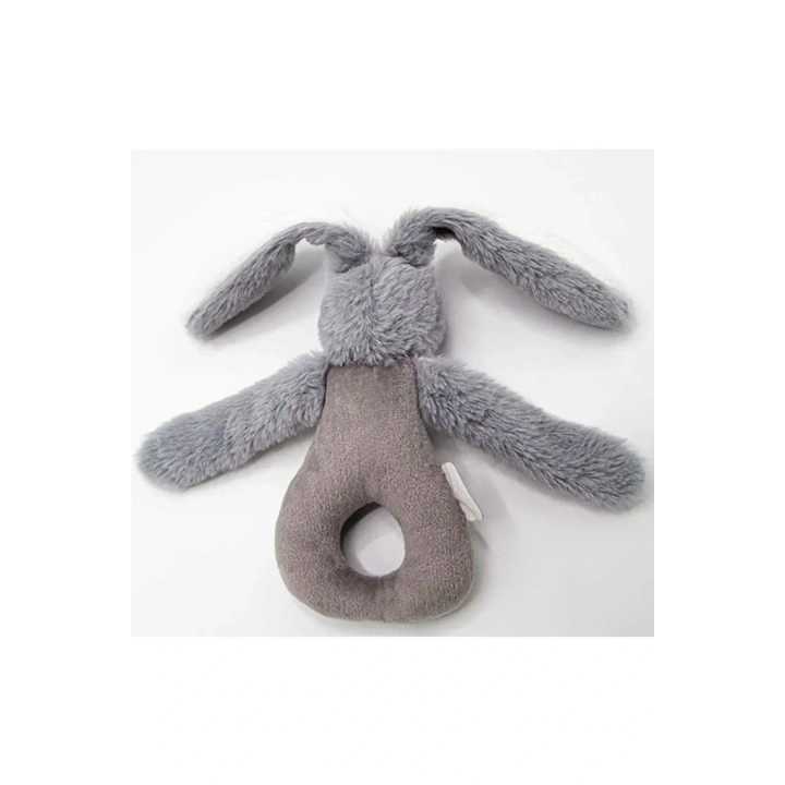 Babyjem Tutmalı Çıngıraklı Mini Peluş Tavşan Gri 842