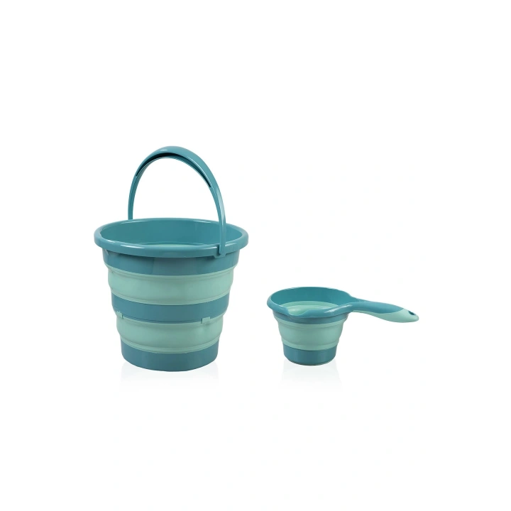 Babyjem Katlanır Banyo Küveti 3 Lü Set Turkuaz