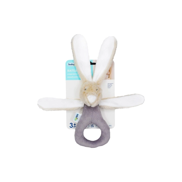 Babyjem Tutmalı Çıngıraklı Mini Peluş Tavşan Taş 842