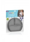 Babyjem Vakum Tabanlı Silikon Tabak Gri - Bpa Içermez