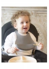 Babyjem Mini Silikon Önlük Gri