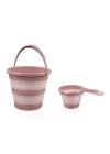 Babyjem Katlanır Banyo Küveti 3 Lü Set Somon