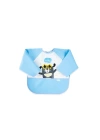 BabyjemPoli Muşamba Kollu Mama Önlüğü Mavi Outlet