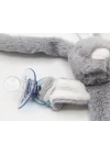 Babyjem Emzik Askılı Tavşan Uyku Arkadaşı Gri