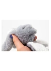 Babyjem Tutmalı Çıngıraklı Mini Peluş Tavşan Gri 842