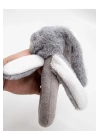 Babyjem Tutmalı Çıngıraklı Mini Peluş Tavşan Gri 842