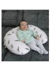 Babyjem Emzirme Ve Destek Minderi Gri Çiçek