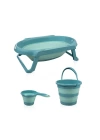 Babyjem Katlanır Banyo Küveti 3 Lü Set Turkuaz