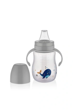 Babyjem Damlatmayan Suluk Alıştırma Bardağı 250 ml Gri