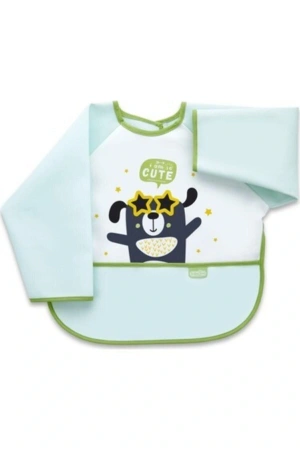 Babyjem Poli Muşamba Kollu Mama Önlüğü 034 Yeşil