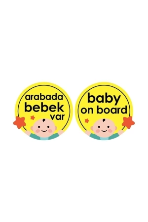 Babyjem Vakumlu Araba Cam Yazısı Sarı