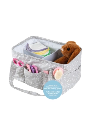 Babyjem Katlamalı Anne&bebek Organizer Gri Çiçek