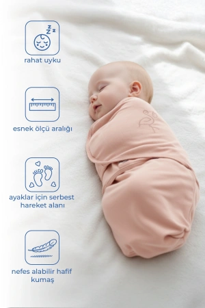 Babyjem İnterlog Pamuklu Kundak Somon