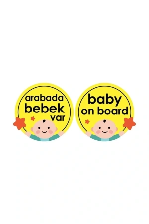 Babyjem Vakumlu Araba Cam Yazısı Sarı