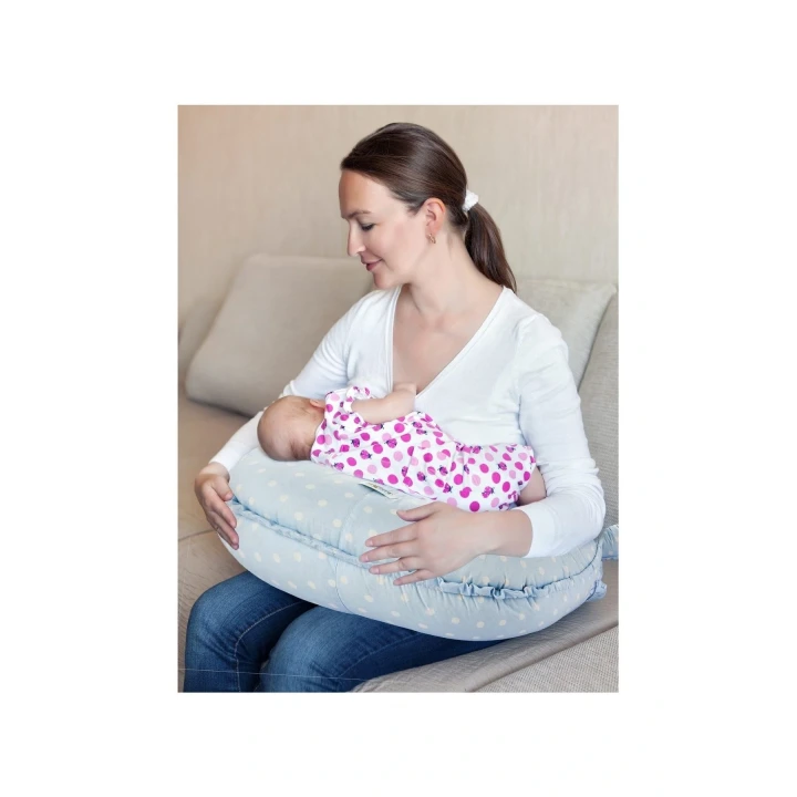 Babyjem 5 Fonksiyonlu Anne Yanı & Emzirme Minderi & Bebek Yatağı Gri Benekli