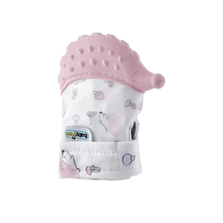 Babyjem Diş Kaşıyıcı Eldiven Kirpi Pembe