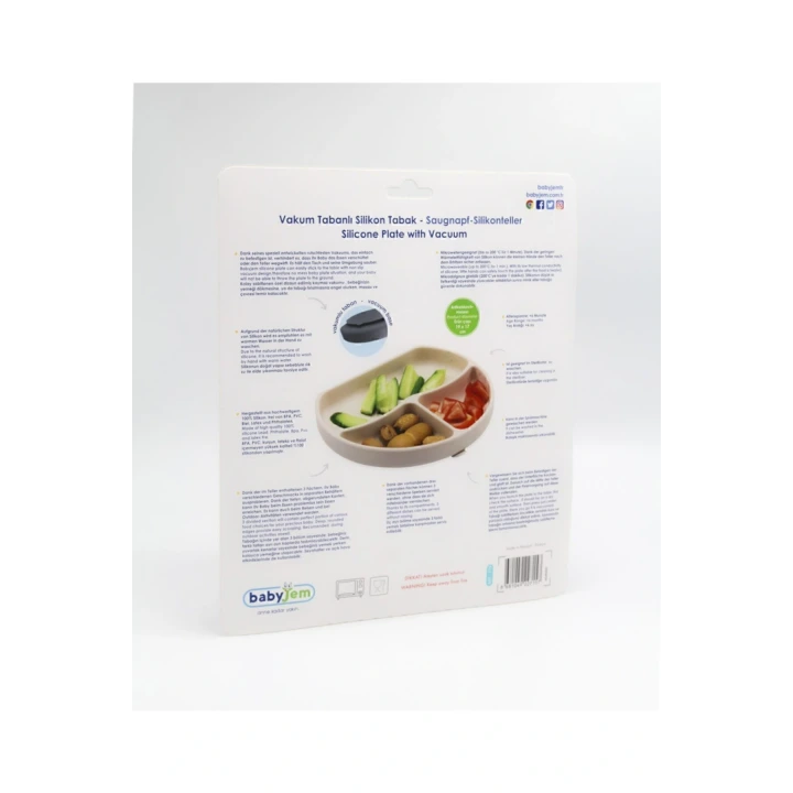 Babyjem Vakum Tabanlı Silikon Tabak Yeşil