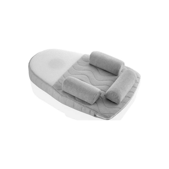 Babyjem Kiraz Çekirdekli Düz Kafa Fonksiyonlu Reflü Yastığı Gri