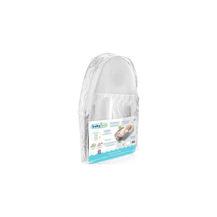 Babyjem Kiraz Çekirdekli Düz Kafa Fonksiyonlu Reflü Yastığı Gri