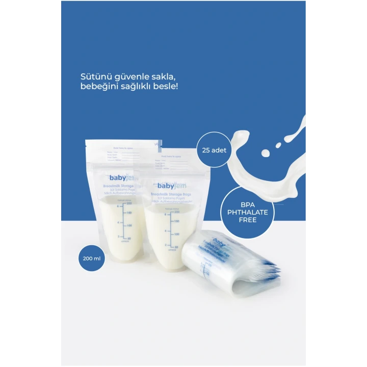Babyjem Ultra Koruyucu Süt Saklama Poşeti 25 Adet