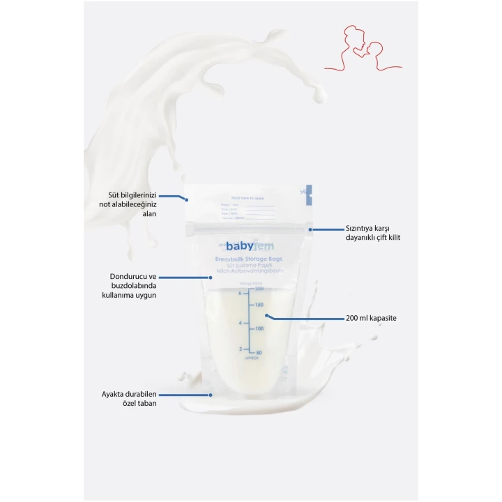Babyjem Ultra Koruyucu Süt Saklama Poşeti 25 Adet