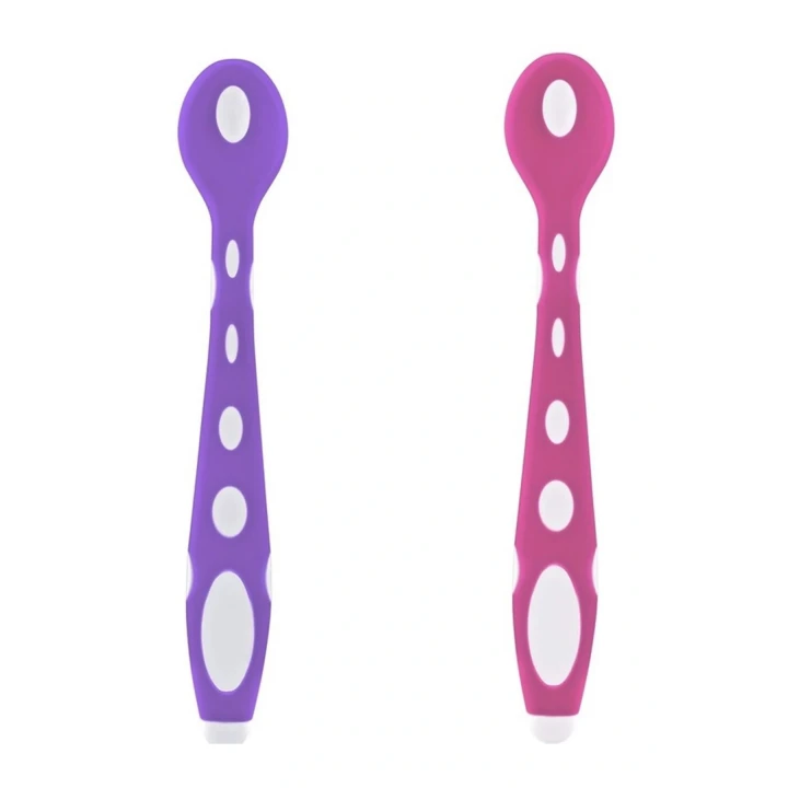 Babyjem Silikon Mama Kaşığı Pembe-mor