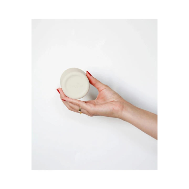 Babyjem Silikon Bardak + Silikon Mama Kaşığı Ekru Silikon Bebek Beslenme Seti