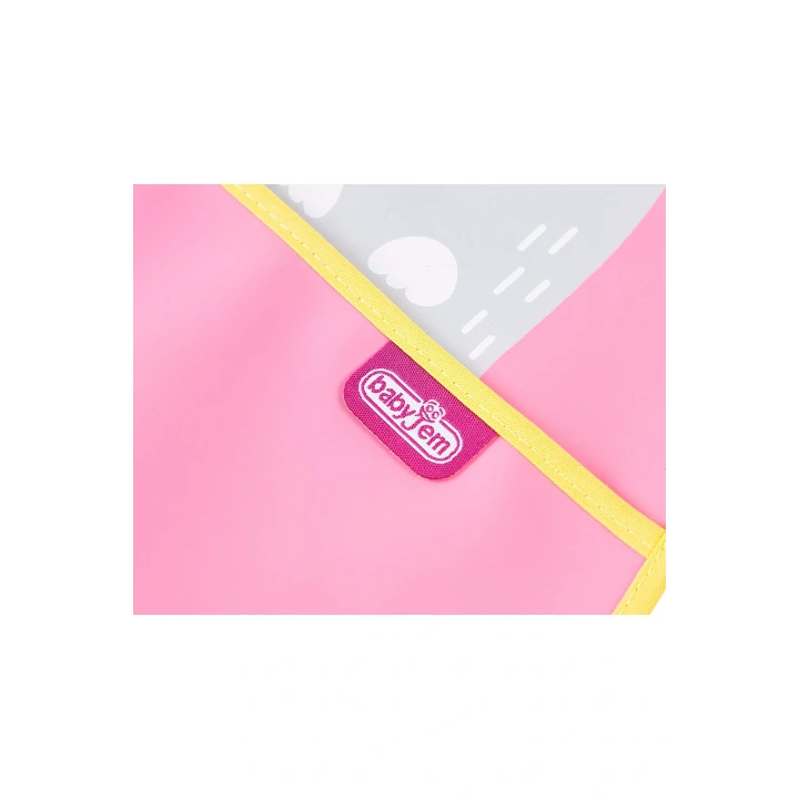 Babyjem Poli Muşamba Önlük Büyük Pembe