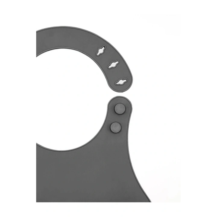 Babyjem Mini Silikon Önlük Gri