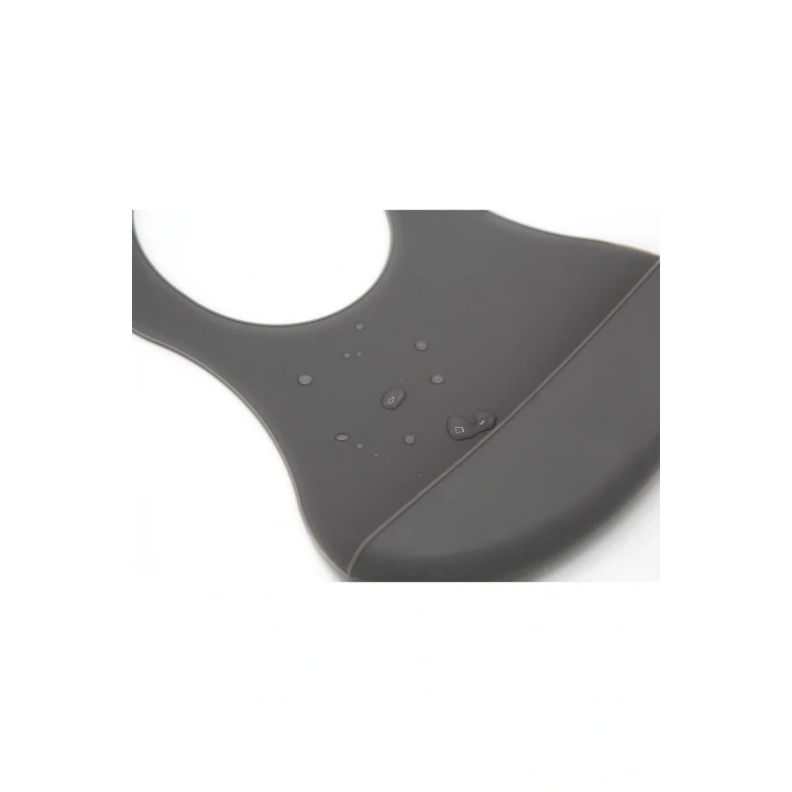 Babyjem Mini Silikon Önlük Gri