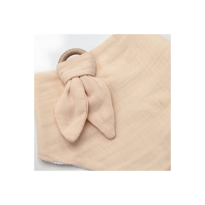 Babyjem Ahşap Diş Kaşıyıcılı Bürümcük Müslin Önlük